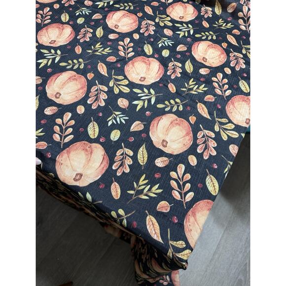 Fall Tablecloth 68”X 52” Rectangle Thanksgiving Harvest Pumpkins Autumn - Picture 1 of 3